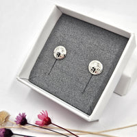 Netball stud earrings - shiny