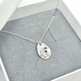 Forget Me Nots teardrop necklace