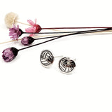 Netball stud earrings - oxidised