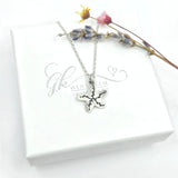 Small Starfish engraved necklace