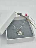 Small Starfish engraved necklace