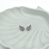 Ammonite stud earrings engraved