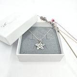 Small Starfish engraved necklace
