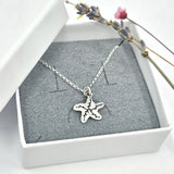 Small Starfish engraved necklace