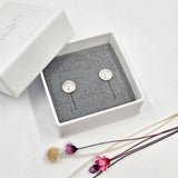 Netball stud earrings - shiny