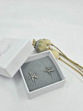 Starfish stud earrings engraved