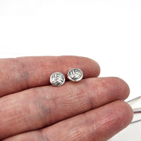 Netball stud earrings - oxidised