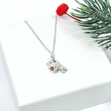 Little Rosie Robin necklace with silver heart wing