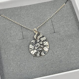Ammonite engraved necklace