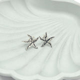 Starfish stud earrings engraved