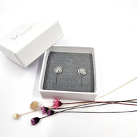 Netball stud earrings - oxidised