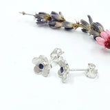 Forget Me Nots satin stud earrings