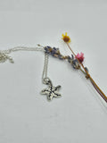 Small Starfish engraved necklace