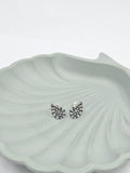 Ammonite stud earrings engraved