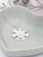 Textured Snowflake necklace