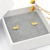 Gold Bunny Rabbit stud earrings