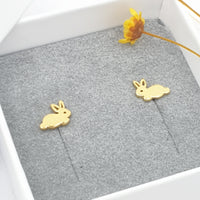 Gold Bunny Rabbit stud earrings