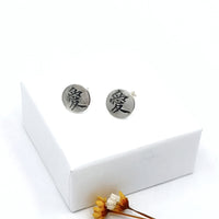 Japanese Love symbol stud earrings