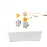 Spring - Golden tail Lop bunny rabbit earrings