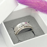 Two Lop bunny rabbits spinner ring