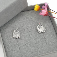 Our Georgie and Bella bunny rabbit stud earrings