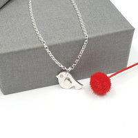 Little Robin necklace with silver heart wing