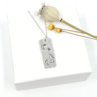 Gazing high Hares necklace