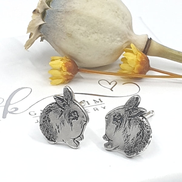 Our Bella bunny rabbit stud earrings