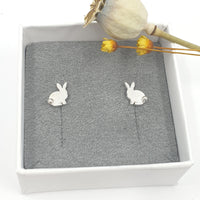 Sky bunny rabbit stud earrings