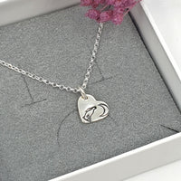 Moon Gazing hare heart necklace