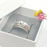 Lop Bunny rabbit and gemstone spinner ring