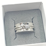 Lop Bunny rabbit and gemstone spinner ring