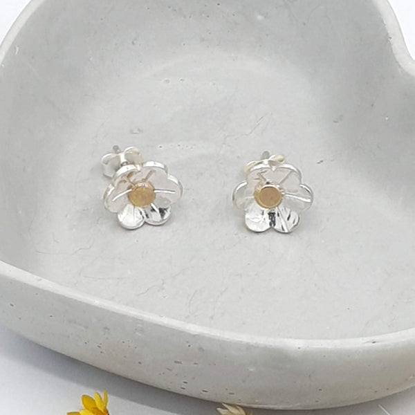 Buttercup flower earrings