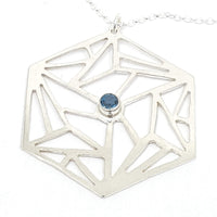 Geometric hexagon with London Blue Topaz