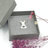 Georgie love heart bunny necklace