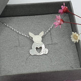 Georgie love heart bunny necklace