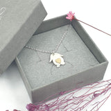 Layla lop bunny love heart necklace