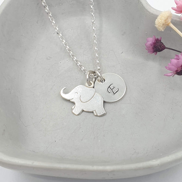 personalised elephant necklace
