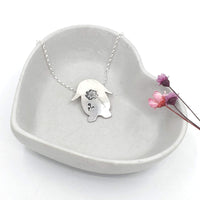 make a wish dandelion bunny necklace