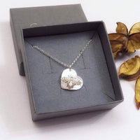 Bee heart necklace
