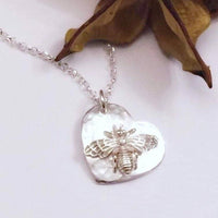 Bee heart necklace