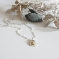 Bee heart necklace