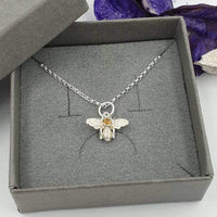 Bee with Golden Citrine necklace