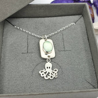 Octopus and sea green chalcedony
