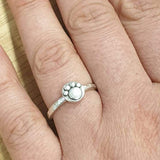 Paw print textured ring