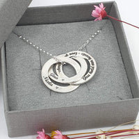 personalised interlocking three circles necklace